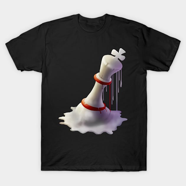 Melted chess king gambit design T-Shirt by Schimmi